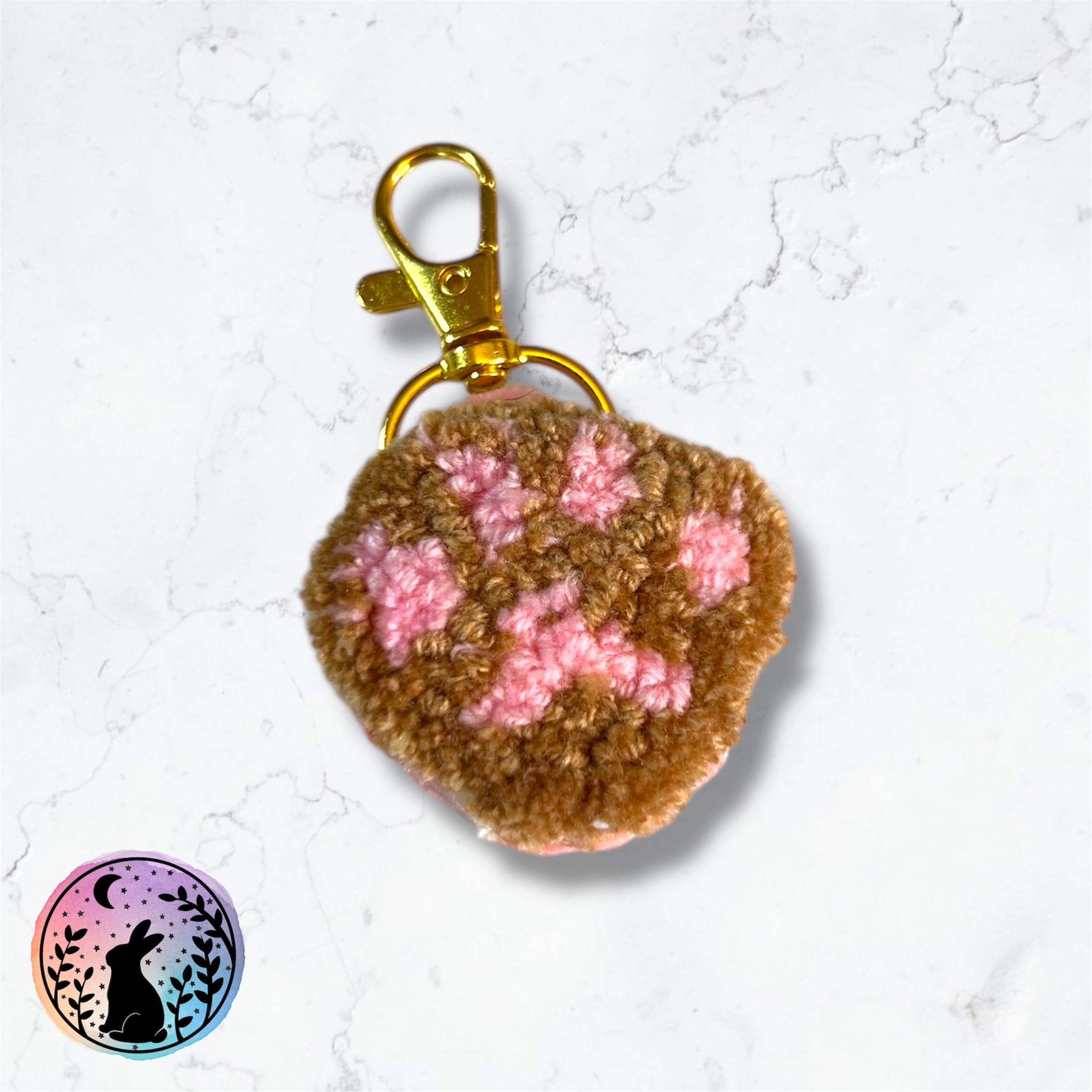 Cute Small Paw Punch Needle Keyring