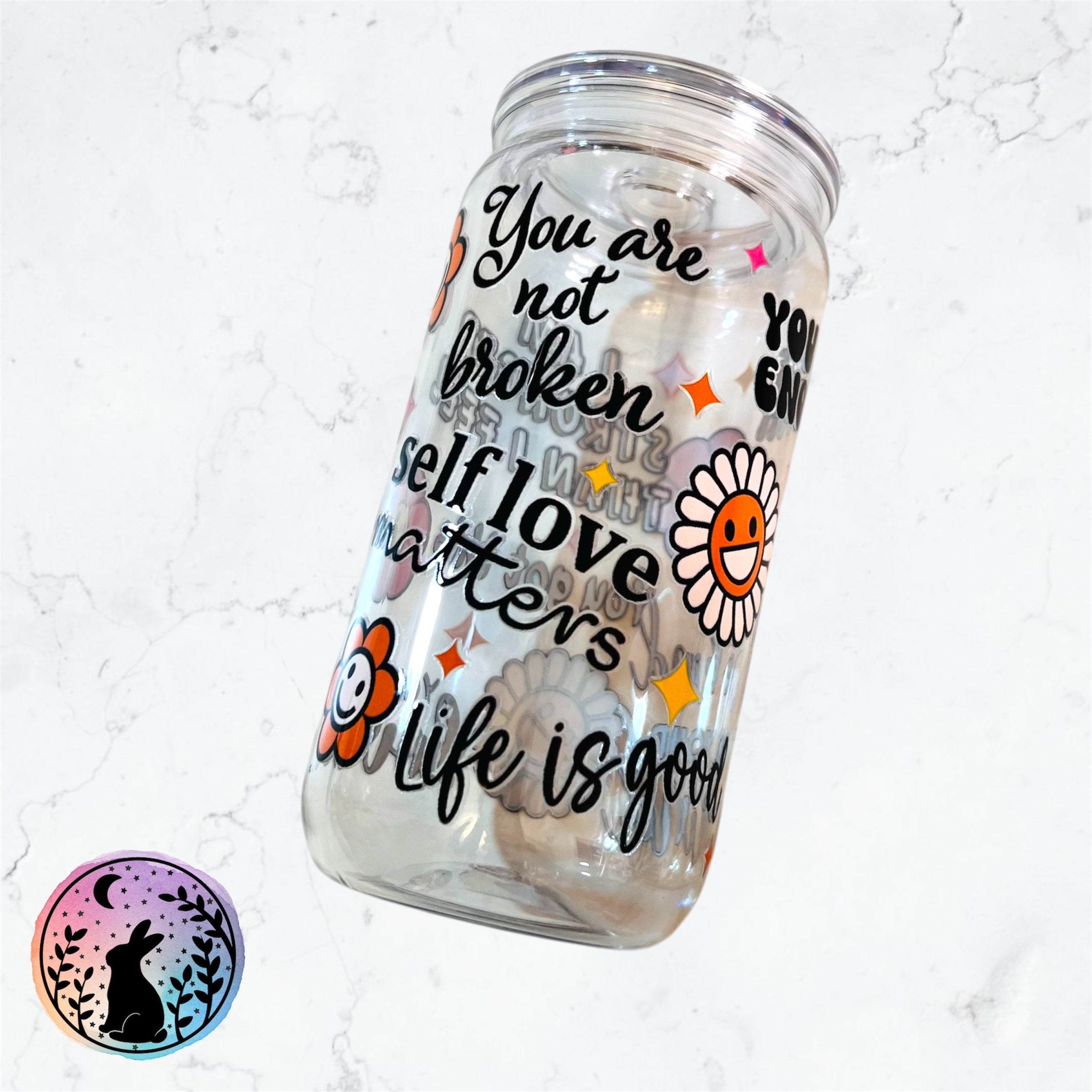 Positive Affirmations Tumbler (see description)